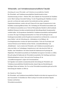 Fakult&auml;t f&uuml;r Wirtschafts- und Verhaltenswissenschaften