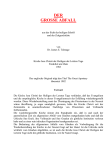 James E Talmage- Der gro&szlig;e Abfall - Mormonen-Info