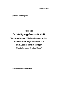 Rede Dr. Wolfgang Gerhardt 6.1.04 - FDP