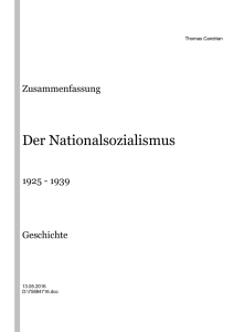 Der Aufstieg des Nationalsozialismus