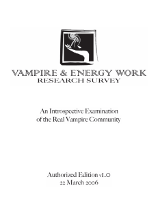 Vampir und Energiearbeitsforschungsüberblick