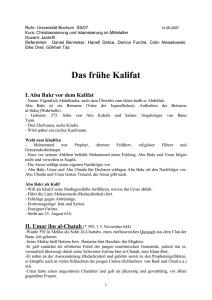 Thesenpapier-Die Wahlkalifen - Homepage.ruhr-uni