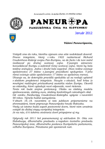 Bulletin január 2012 - Paneurópska únia na Slovensku