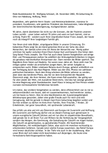 Rede Bundeskanzler Dr. Wolfgang Schüssel