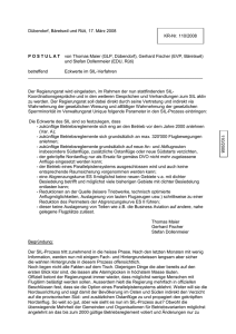 Postulat 110/2008 Eckwerte im SIL-Verfahren