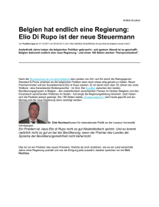 Artikel drucken Belgien hat endlich eine Regierung: Elio Di Rupo ist