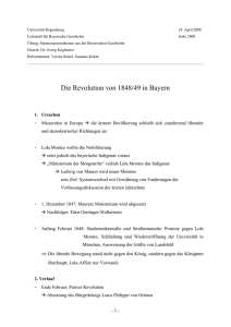 Die Revolution von 1848/49 in Bayern