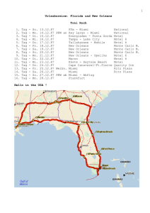 1 Urlaubsreise: Florida und New Orleans Toni Roch 1. Tag