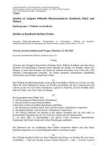 Wichtige handschriftliche Quellen zu Kaulbachs Berliner Zyklus im