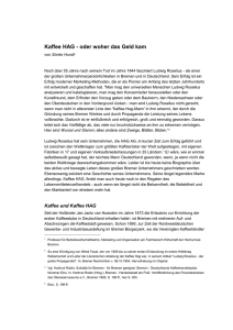 Kaffee HAG - oder woher das Geld kam