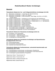 Modulbezeichnung - Archäologie studieren an der Universität Mainz