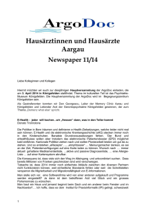 Newspaper 1/14 - Aargauer Hausärzte