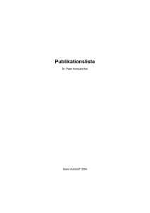 Publikationsliste - Landeskrankenhaus Feldkirch