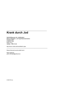 Jodkrank - Ihre Homepage bei Arcor