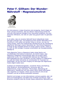 Peter F. Gillham: Der Wunder