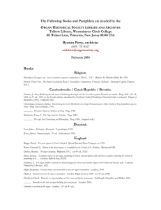 The Following Materials are needed by the