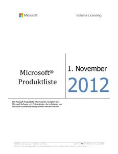 Microsoft® Produktliste