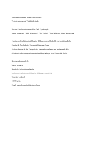 Studierendenauswahl im Fach Psychologie: Testentwicklung und