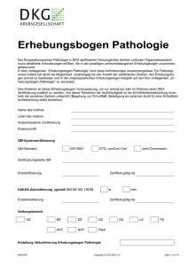 „Erhebungsbogen Pathologie (Stand 13.12