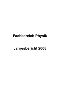 jahresbericht 2008 des fachbereichs physik