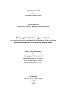 2 Die Krankeitsbilder: Chronisch entz&uuml;ndliche