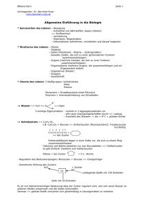 Allgemeine Einführung in die Biologie