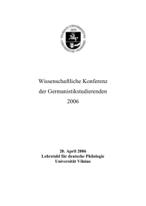 Wissenschaftliche Konferenz der Germanistikstudierenden 2006 20