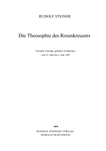 RUDOLF STEINER Die Theosophie des Rosenkreuzers Vierzehn