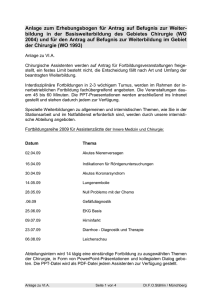 Weiterbildungsthemenliste - Chirurgie