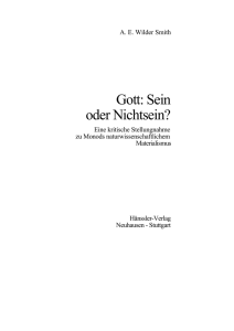 Gott: Sein oder Nichtsein? - Eine kritische Stellungnahme zu