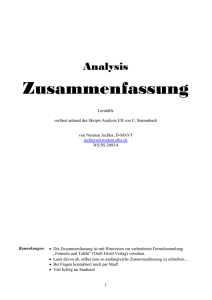 Analysis 1+2 - Zusammenfassung