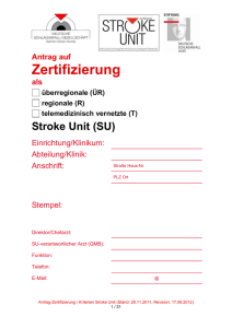 Zertifizierungsantrag 2012 - Deutsche Schlaganfall