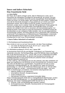Innere und &auml;u&szlig;ere Sicherheit: Eine franz&ouml;sische Sicht, von Anne