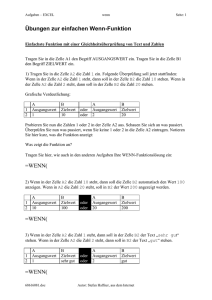 &Uuml;bungen zur einfachen Wenn