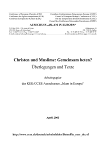 Christen und Muslime: Gemeinsam beten?