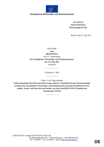 ANLAGE zum PROTOKOLL der 471. Plenartagung am 4./5. Mai 2011