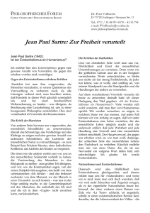 Jean Paul Sartre - Philosophisches Forum