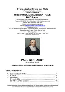 Gerhardt, Paul - Evangelische Kirche der Pfalz