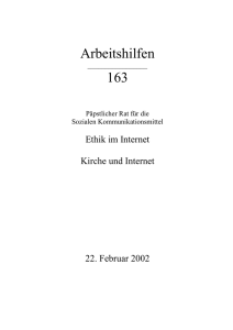 Ethik im Internet - Deutsche Bischofskonferenz