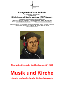Themenheft „Musik und Kirche“ - Evangelische Kirche der Pfalz