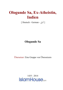 Ologunde Sa, Ex-Atheistin, Indien