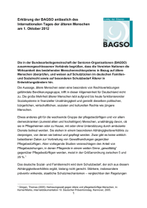 Erklärung der BAGSO anlässlich des Internationalen Tages der