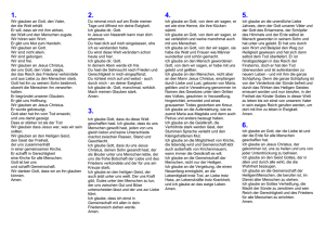 Glaubensbekenntnis der Konfis