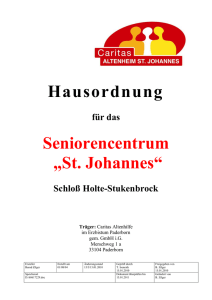 Hausordnung - Caritas-Altenheim "St. Johannes"