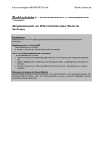 Bionik als Verfahren - Schulentwicklung NRW