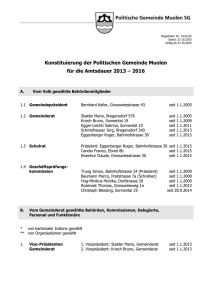 Konstituierung der Politischen Gemeinde Muolen