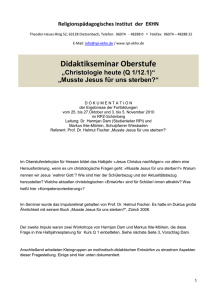 Dokumentation der Ergebnisse der Fortbildungen 2010