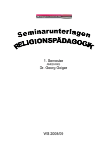 Religionspädagogik in einer veränderten Welt, Wien 2002 - PH