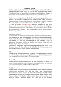 Fakten &uuml;ber Xuzhou Xuzhou liegt im nordwestlichen Teil der Provinz