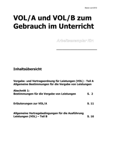 VOL A und VOL B - Bundesverwaltungsamt